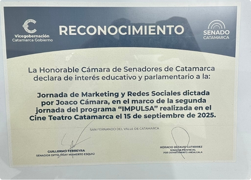 Reconocimiento del Senado de Catamarca — interés educativo